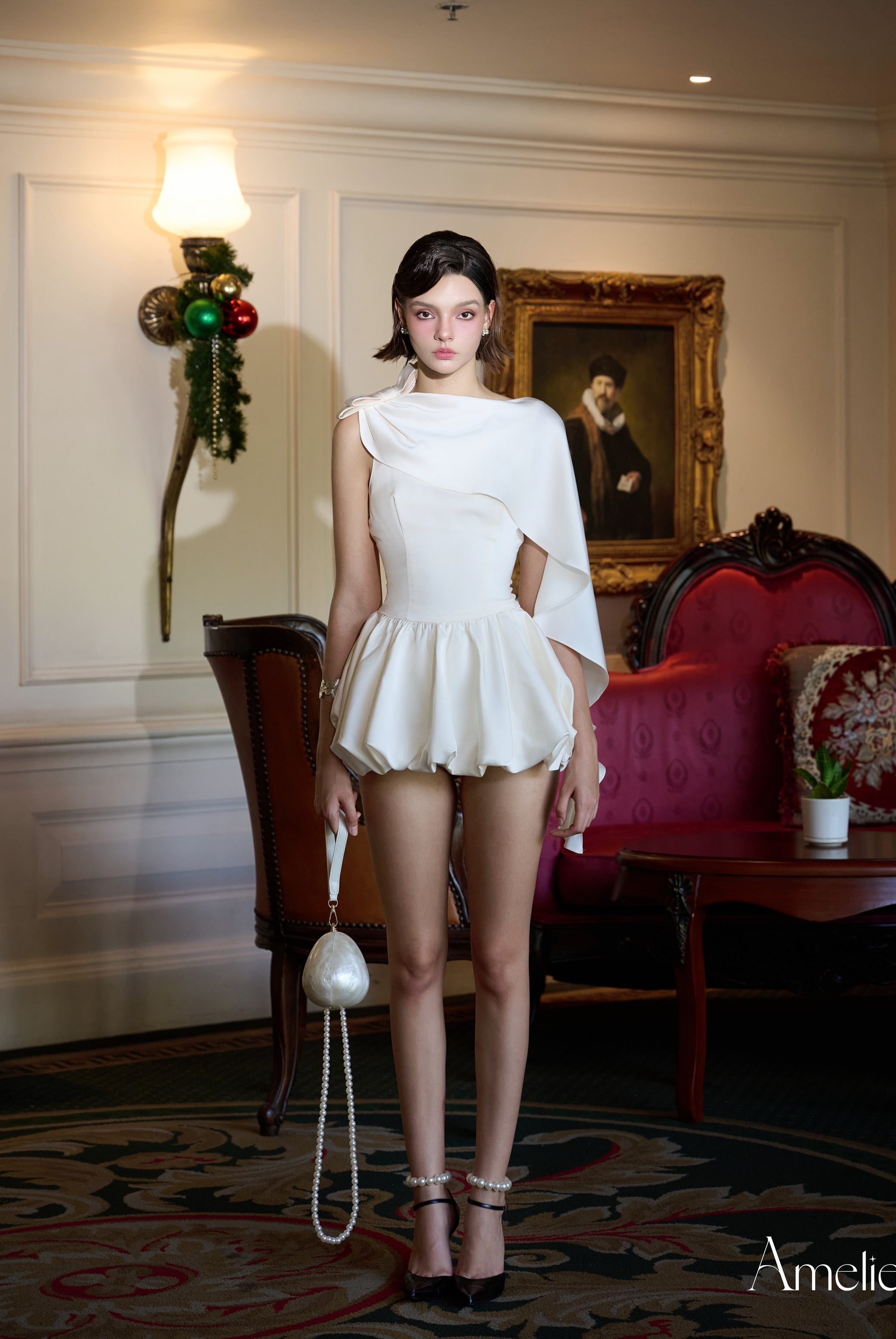 HAZEL DRESS - WHITE CREAM My Store