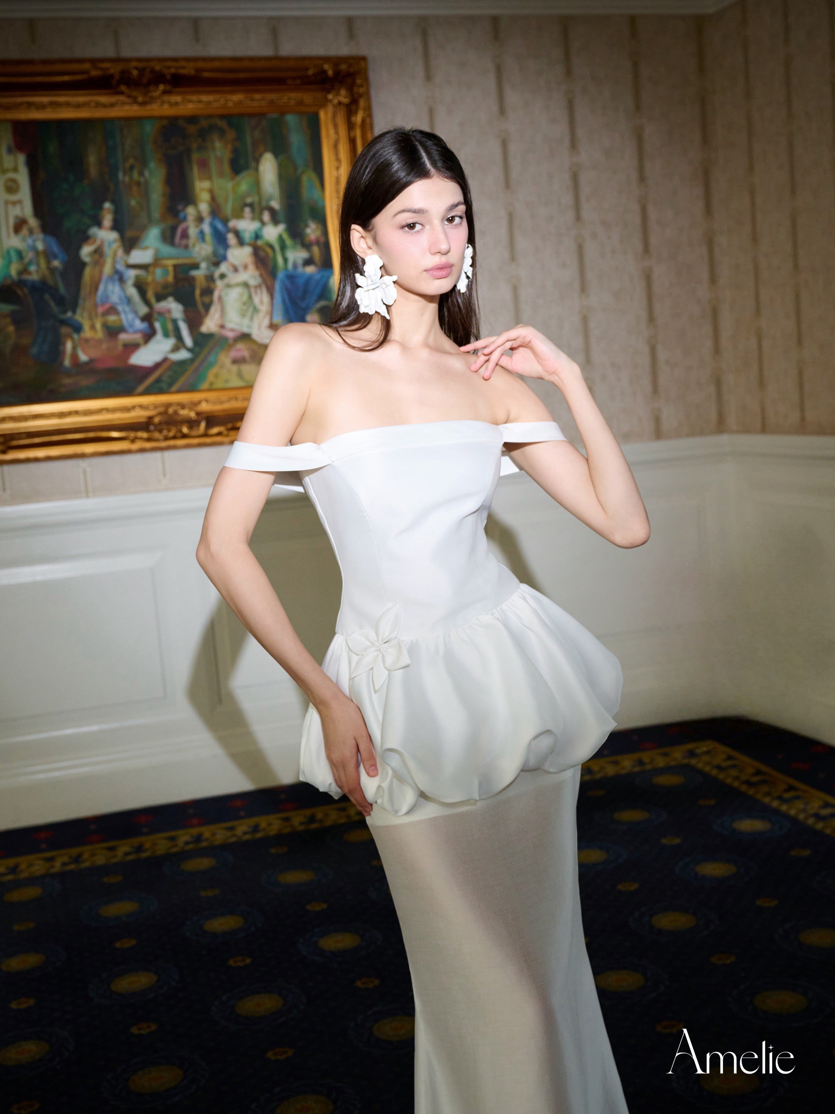 【海外限定】REISSワンピース☆Amelie Cotton-Blend Jersey Funn Buy Reiss Cream Amelie Cotton-Blend Jersey Funnel-Neck Dress